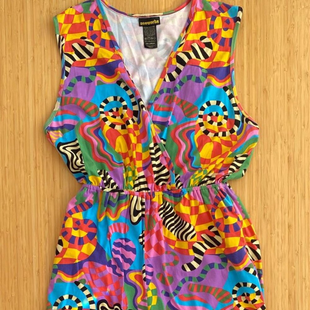 Nooworks Surplice front jumpsuit sz 3XL